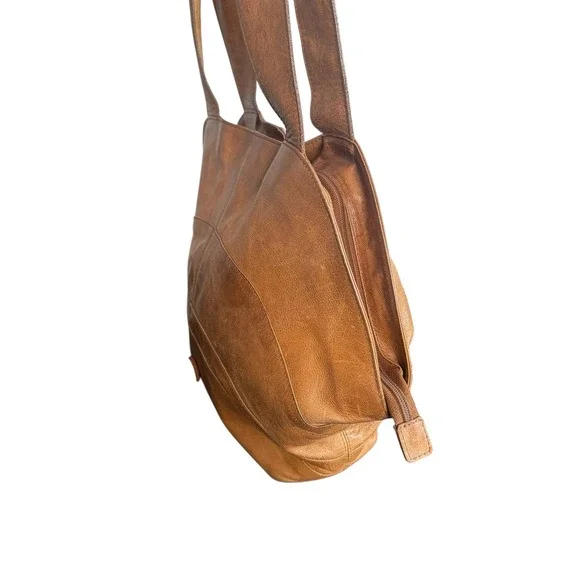 Limon Piel Handmade Colombia Brown Leather Asymmetric Hobo Shoulder Bag Unique - Picture 10 of 16